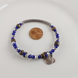 Alex and Ani Blue Rafaelian Silver Vint 66 Wrap